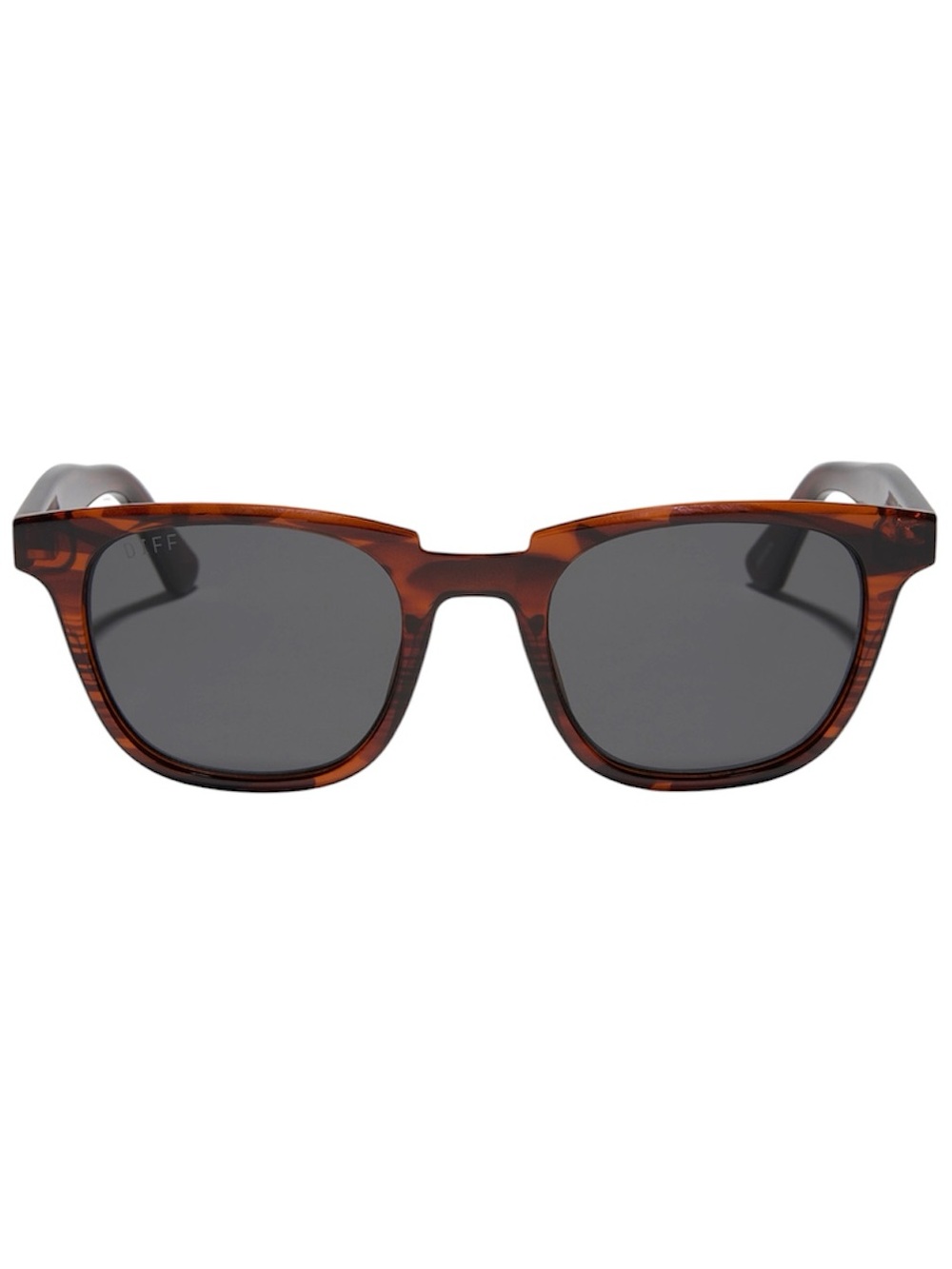 DIFF Grayson Sunglasses Mahogany Tortoise Frame Grey Lens Unisex NWT